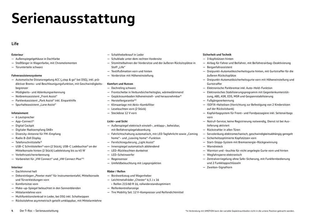 Volkswagen T-Roc von 16. Februar bis 16. Februar 2025 - Flugblätt seite  4