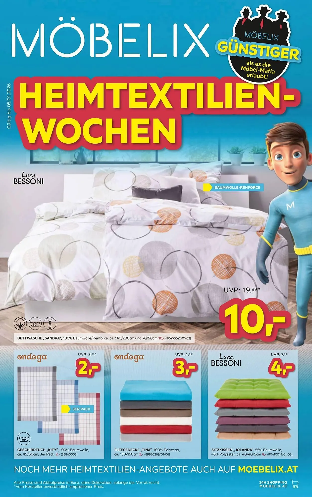 Möbelix Prospekt von 22. Dezember bis 5. Jänner 2026 - Flugblätt seite  1