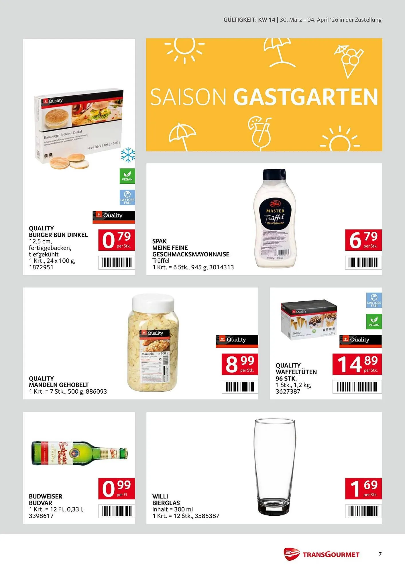 Transgourmet Flugblatt von 30. März bis 4. April 2026 - Flugblätt seite  7
