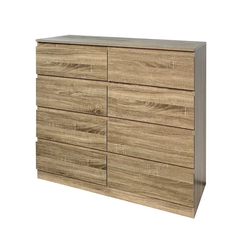 HTI-Living Kommode 8 grifflose Schubladen Thekla Sonoma Braun