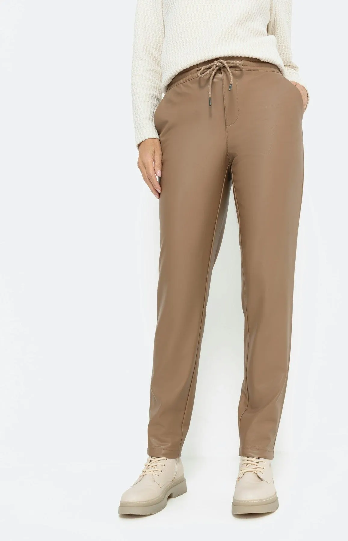 Jogpant in Leder-Optik