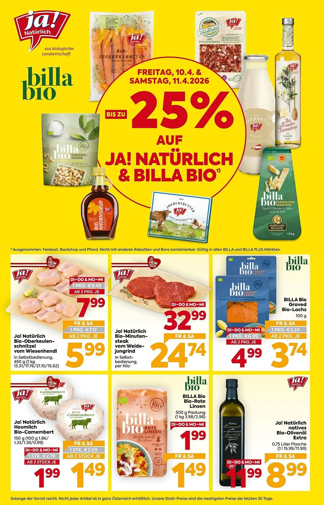 Billa Flugblatt von 7. April bis 15. April 2026 - Flugblätt seite  2