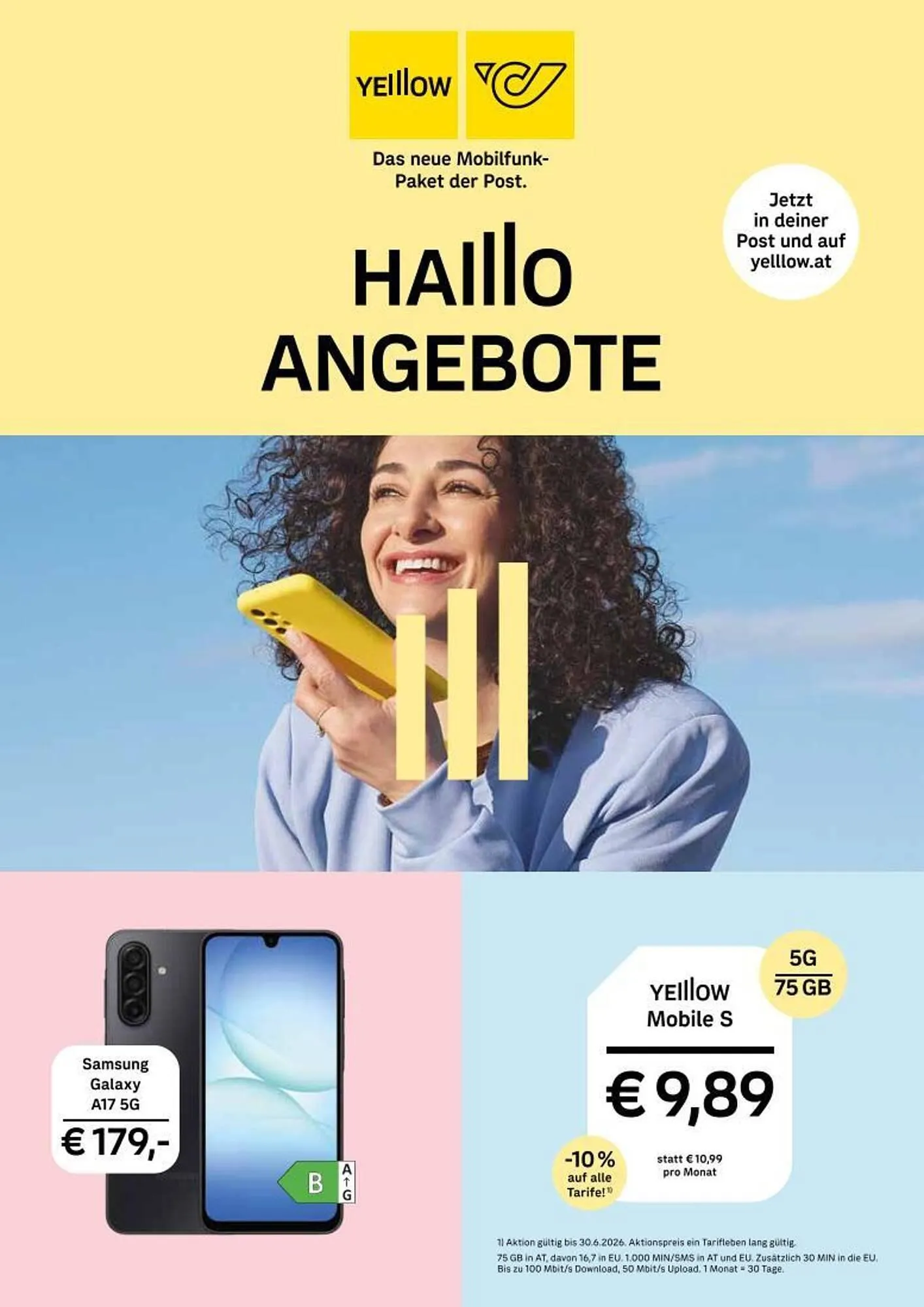 Post Flugblatt von 1. April bis 30. Juni 2026 - Flugblätt seite  1