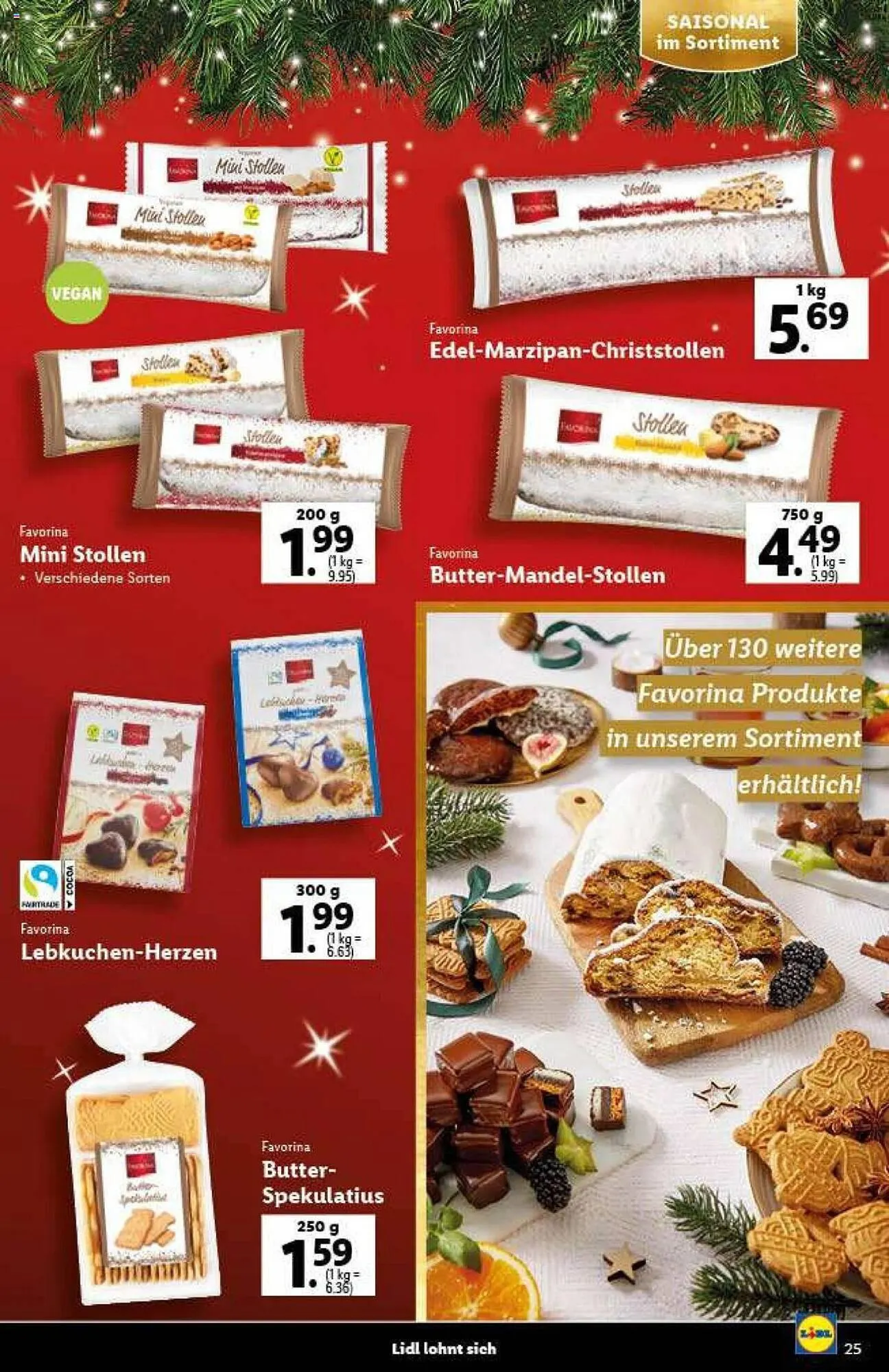 Lidl Flugblatt von 9. November bis 21. Dezember 2023 - Flugblätt seite 25