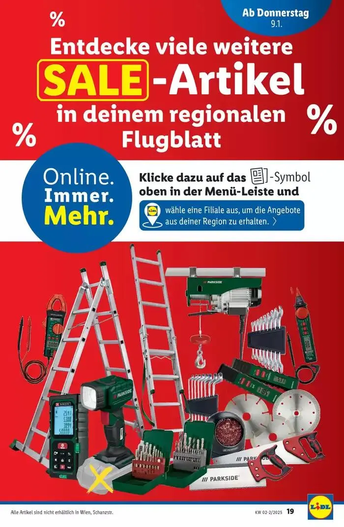 Exklusive Deals und Schnäppchen von 9. Jänner bis 15. Jänner 2025 - Flugblätt seite 19