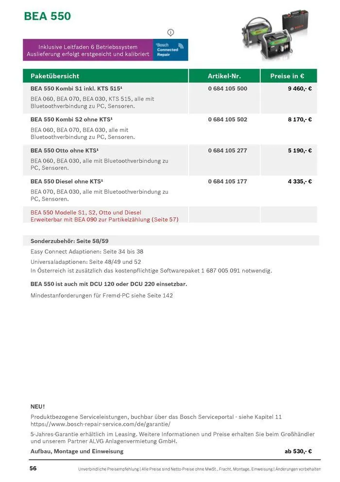 Werkstattausrüstung von Bosch von 21. Mai bis 31. Dezember 2024 - Flugblätt seite  56