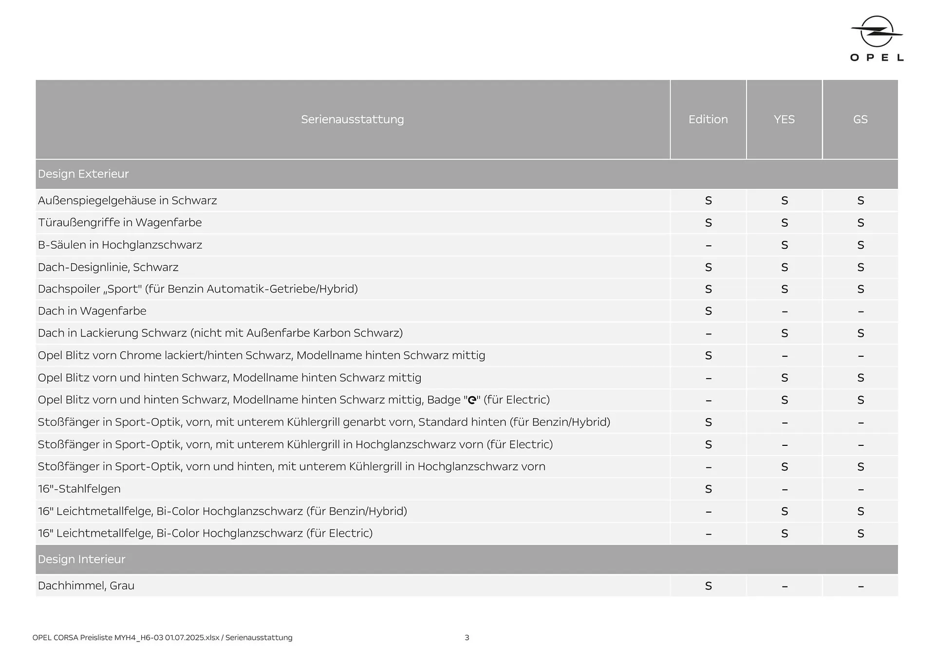 Opel Flugblatt von 18. August bis 18. November 2025 - Flugblätt seite 3