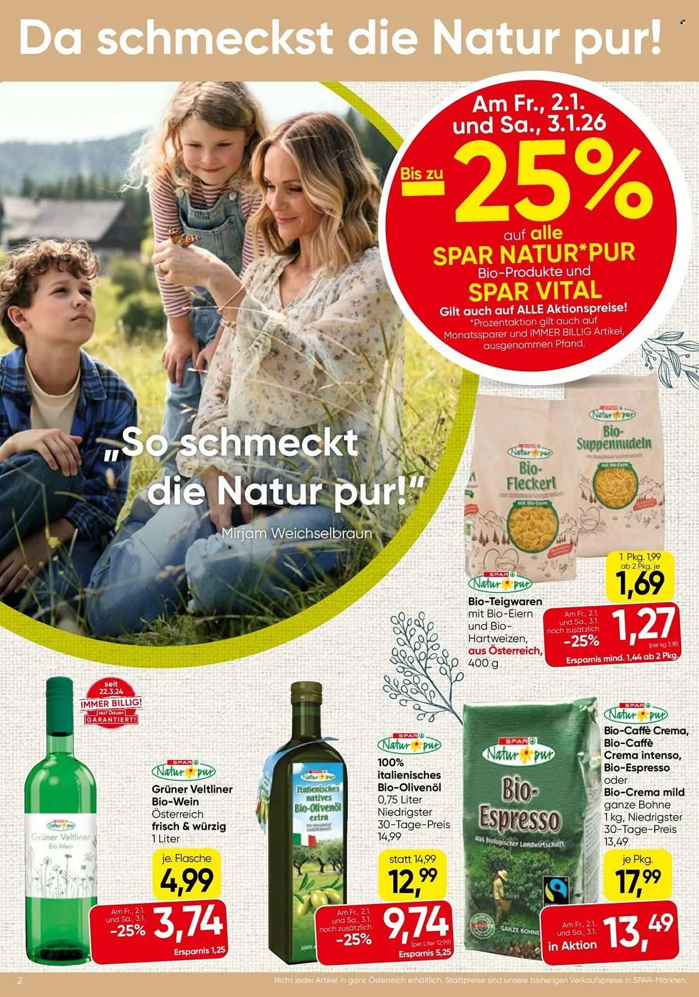 Spar Flugblatt von 2. Jänner bis 14. Jänner 2026 - Flugblätt seite 2