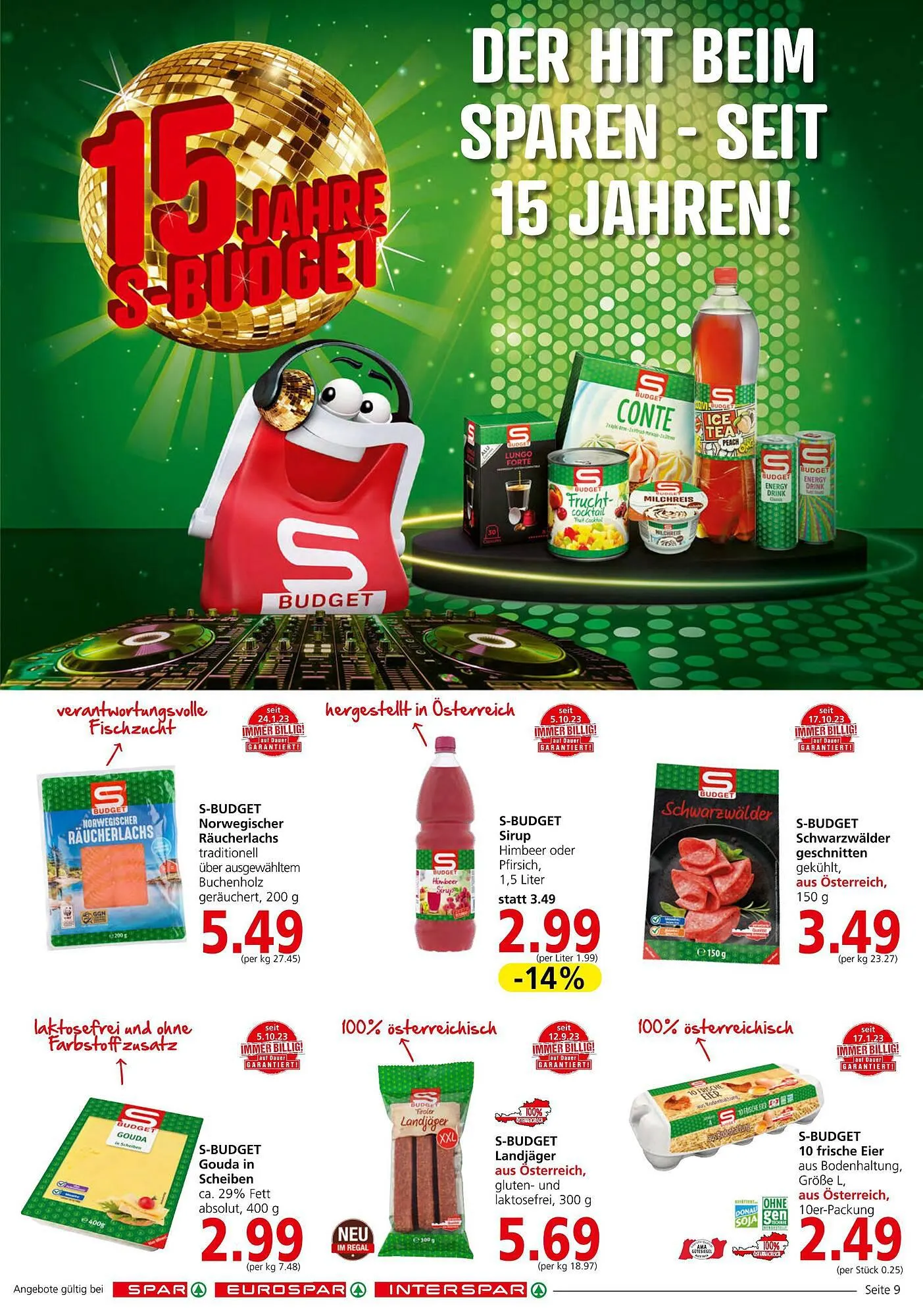 Spar Flugblatt von 23. November bis 13. Dezember 2023 - Flugblätt seite 9