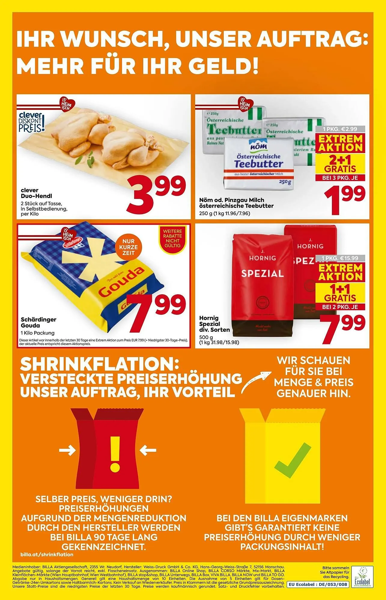 Billa Corso Flugblatt von 8. Jänner bis 14. Jänner 2026 - Flugblätt seite  20