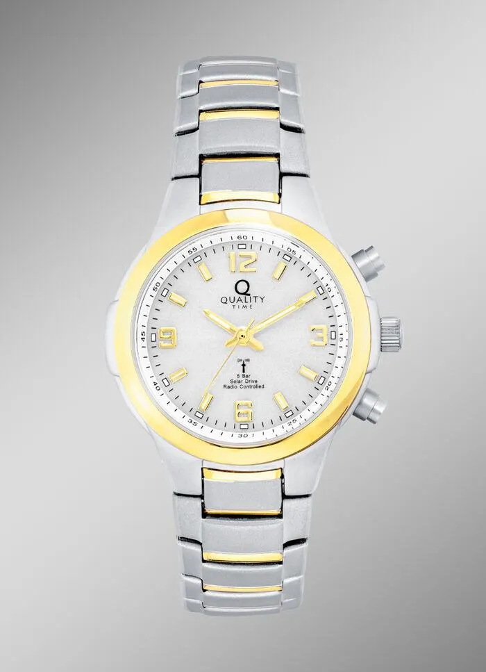 Elegante Funk-Solar-Damenuhr der Marke Quality Time