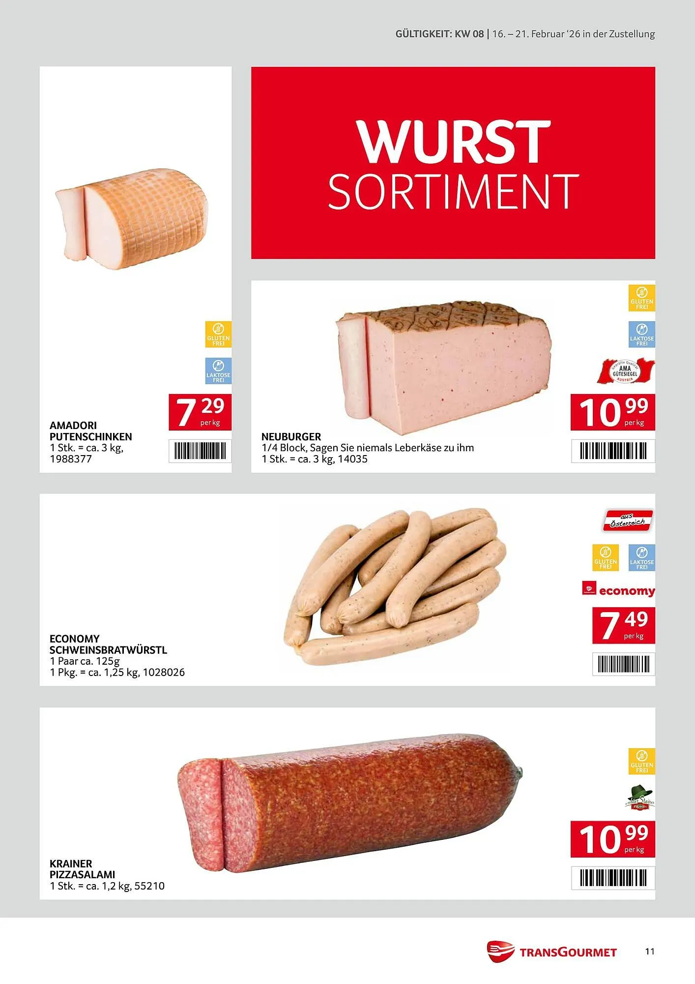 Transgourmet Flugblatt von 16. Februar bis 21. Februar 2026 - Flugblätt seite 11