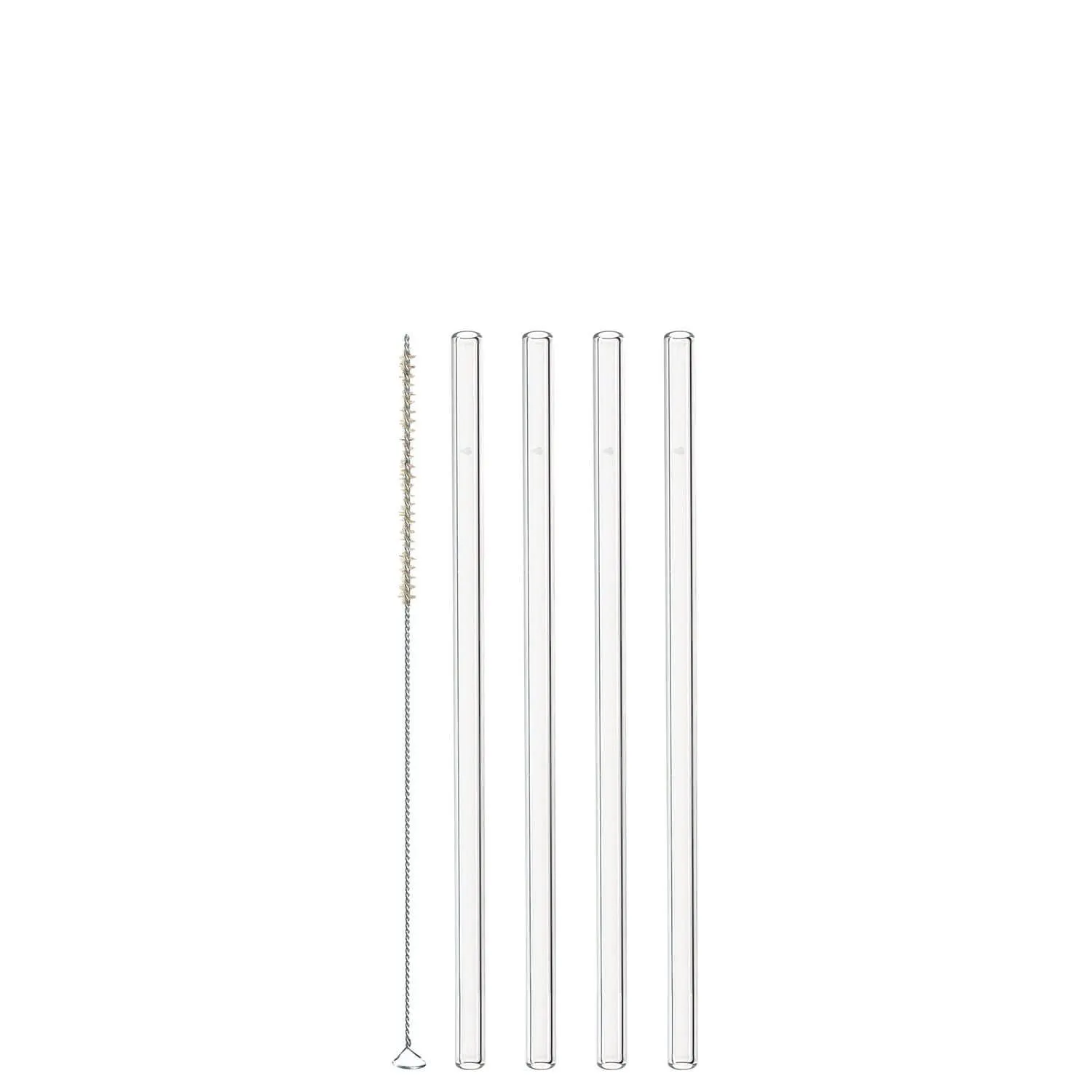 Glastrinkhalme CIAO 4er-Set 20 cm + Bürste
