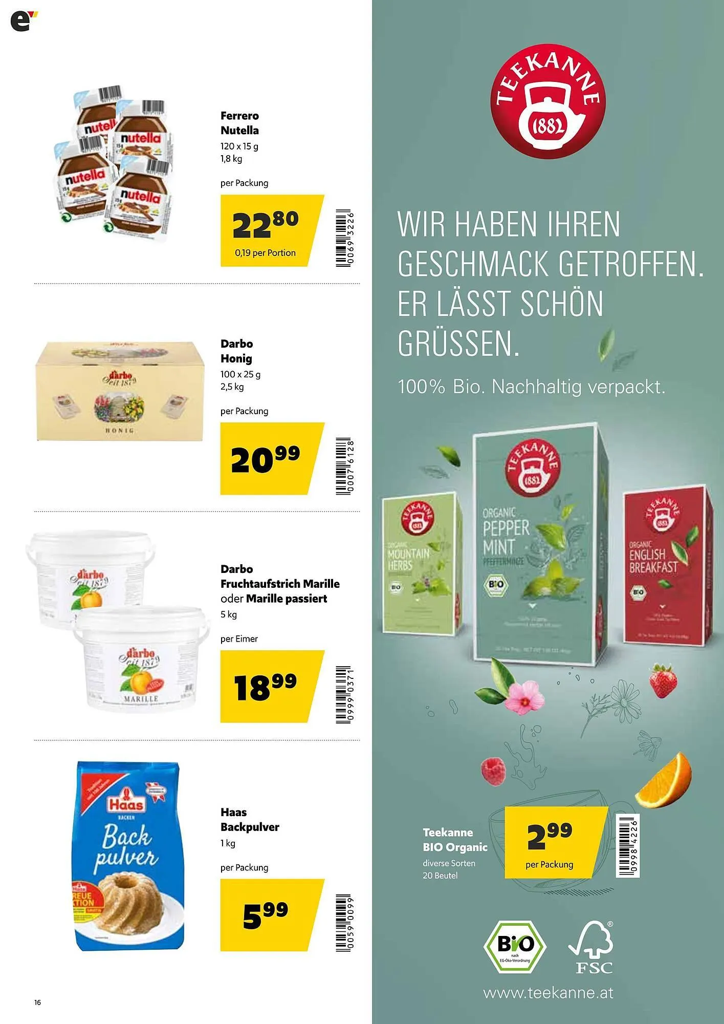 Eurogast Grissemann Flugblatt von 1. Dezember bis 12. Dezember 2025 - Flugblätt seite  16