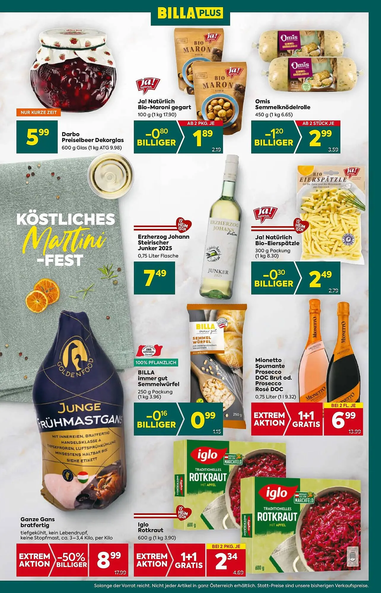 Billa Flugblatt von 6. November bis 12. November 2025 - Flugblätt seite 9