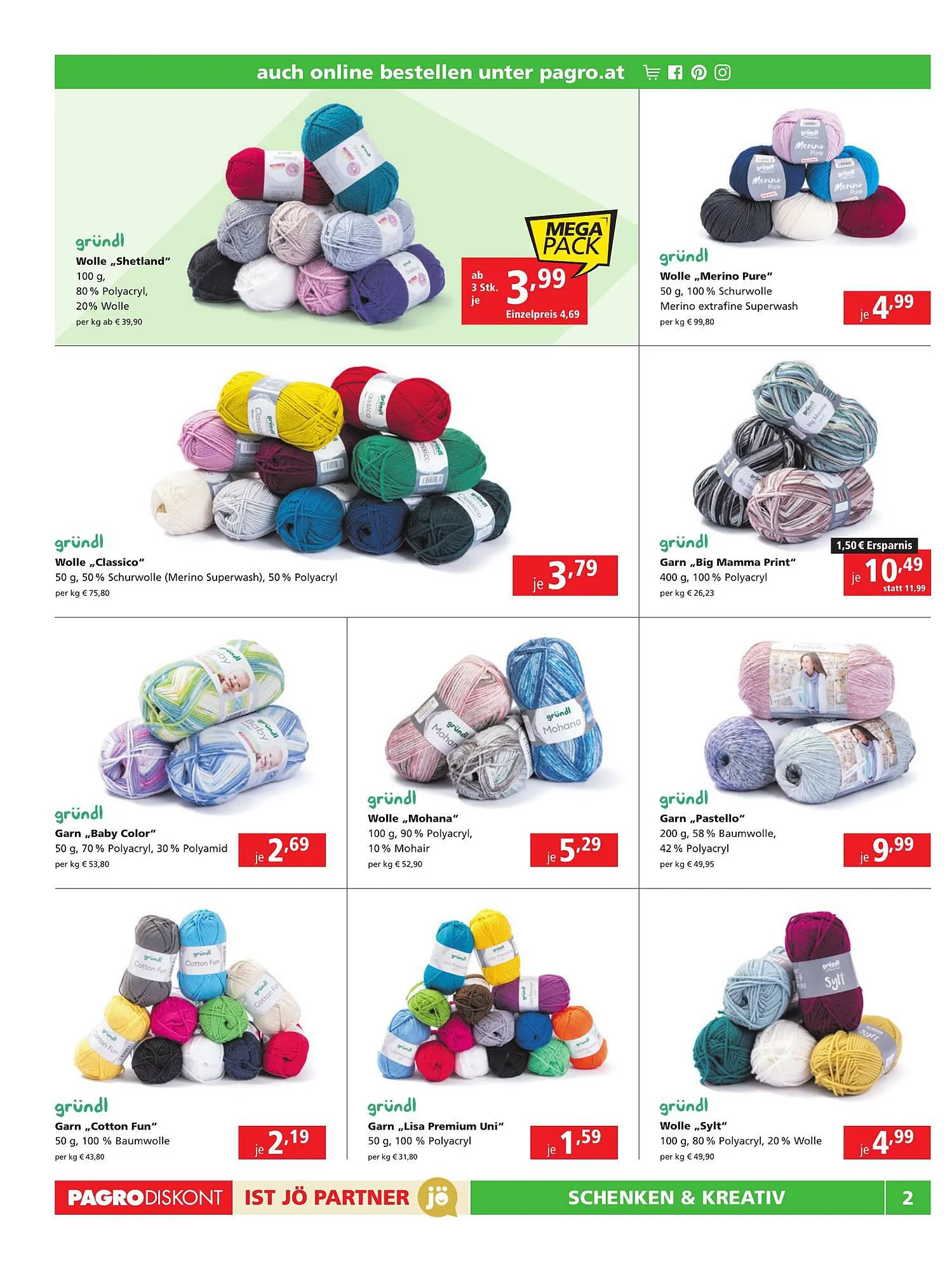 Pagro Diskont Flugblatt von 28. September bis 11. Oktober 2023 - Flugblätt seite 2