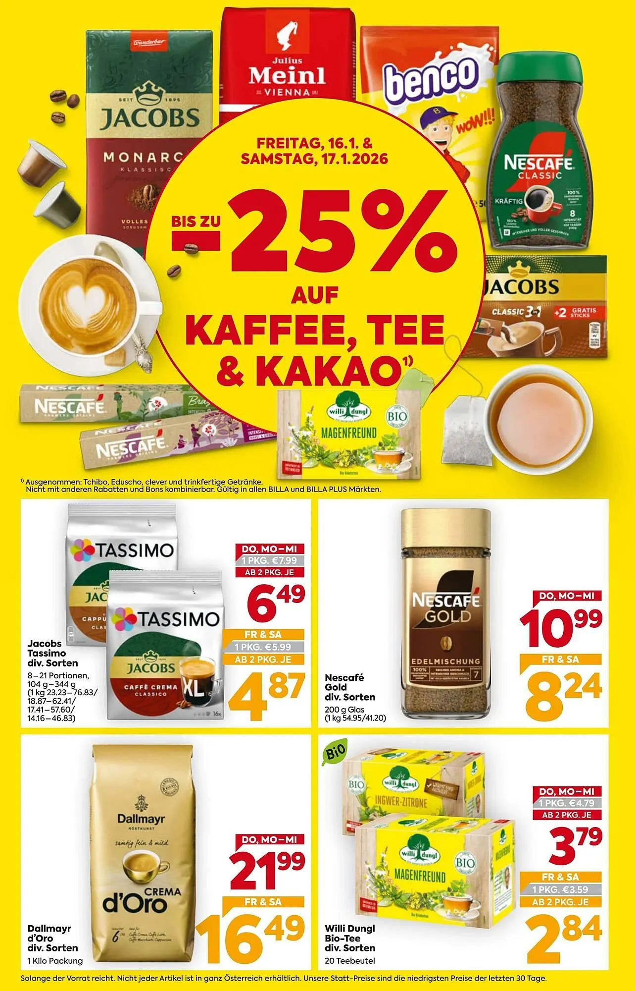 Billa Flugblatt von 15. Jänner bis 21. Jänner 2026 - Flugblätt seite 2