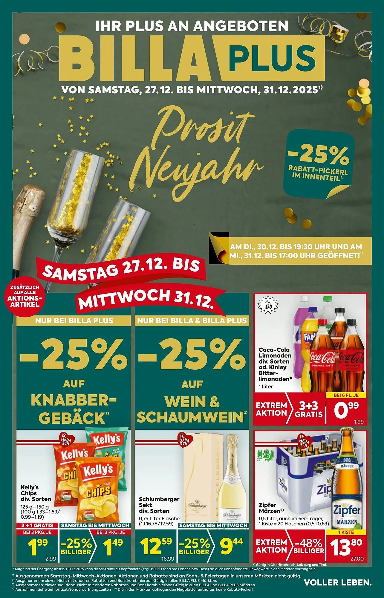 Billa Corso Flugblatt von 27. Dezember bis 31. Dezember 2025 - Flugblätt seite  1