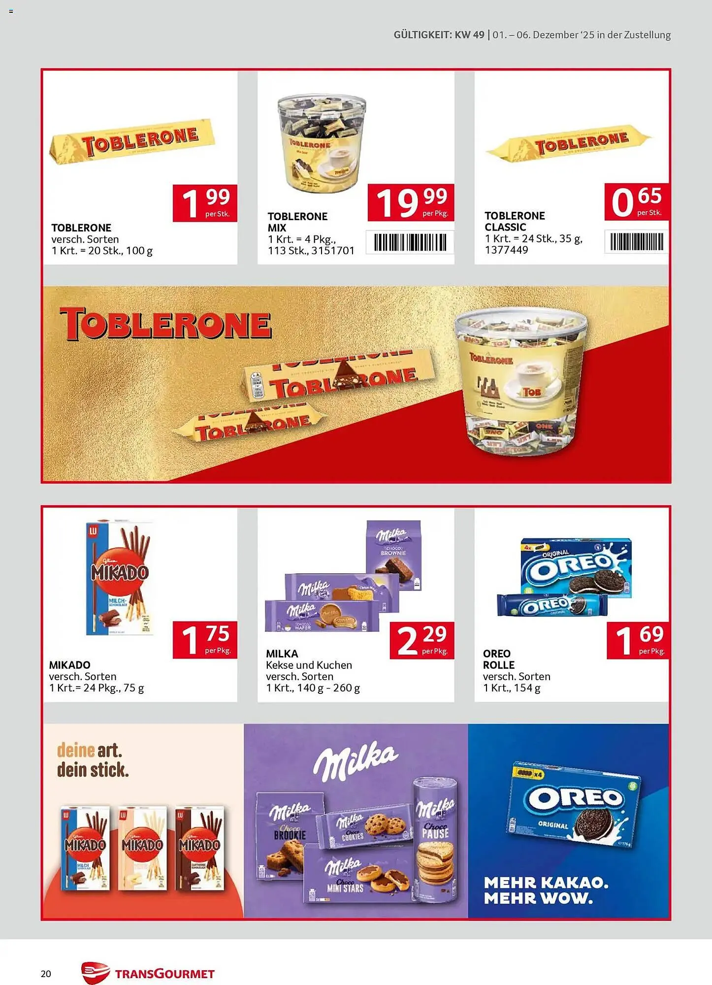 Transgourmet Flugblatt von 1. Dezember bis 6. Dezember 2025 - Flugblätt seite  20