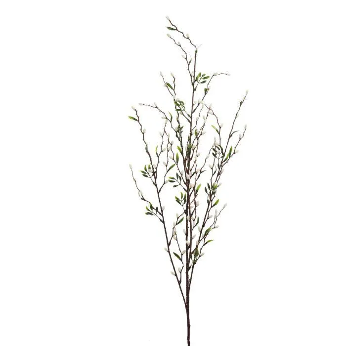 Zweig Knospen, weiß, 90 cm