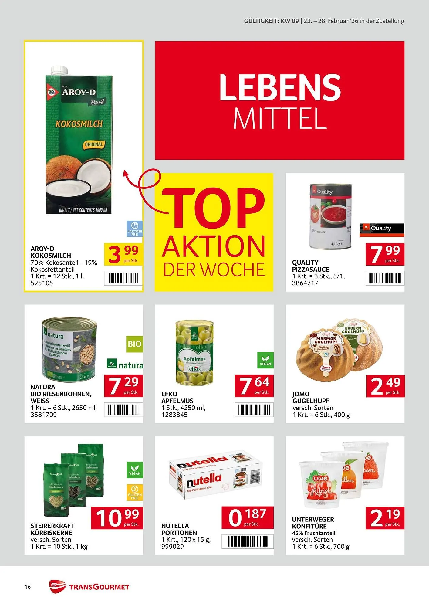 Transgourmet Flugblatt von 23. Februar bis 28. Februar 2026 - Flugblätt seite 16