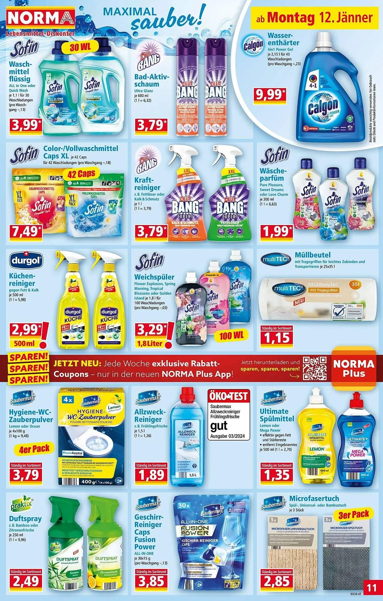 Norma Prospekt von 12. Jänner bis 18. Jänner 2026 - Flugblätt seite  11