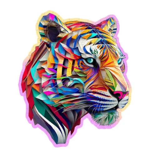 Wooden City: Wooden Puzzle Colorful Tiger