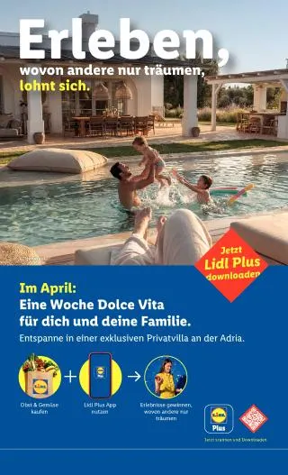 Lidl Reisen - Erleben, wovon andere nur träumen von 22. März bis 30. April 2026 - Flugblätt seite  1