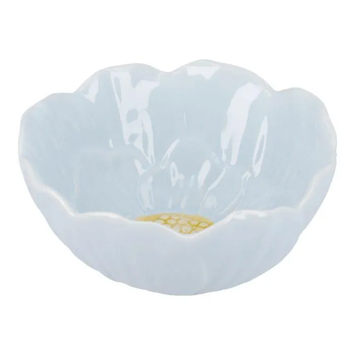 Schale Blüten, hellblau, 12 cm