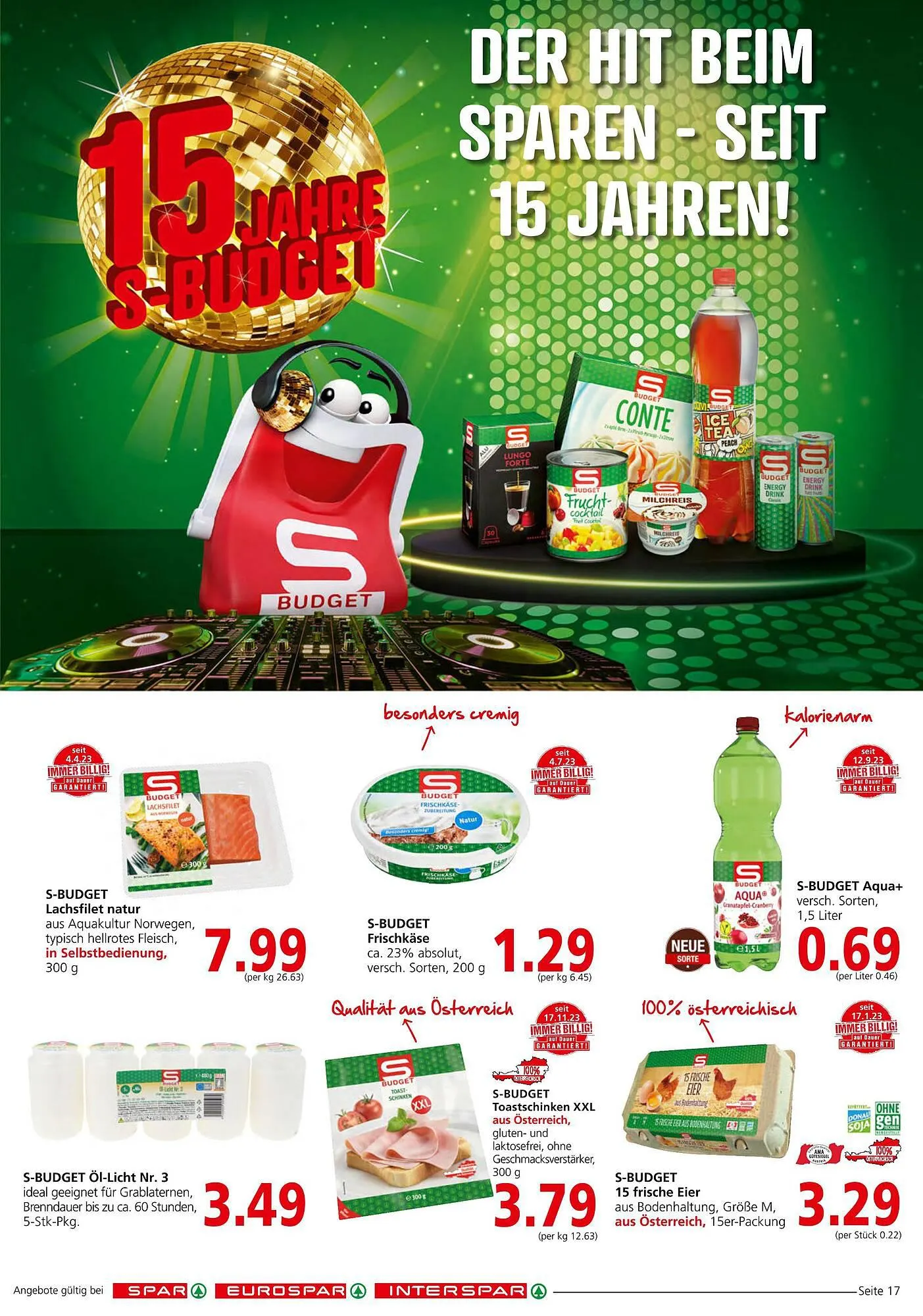 Spar Flugblatt von 28. September bis 11. Oktober 2023 - Flugblätt seite 17