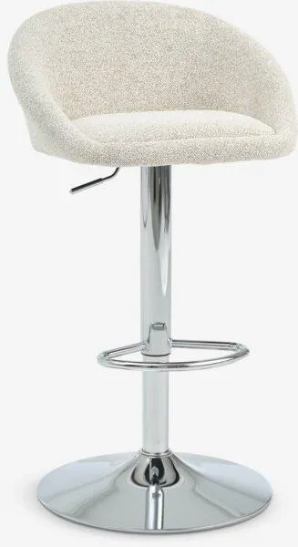 Barstuhl TAULOV beige Stoff/chrom