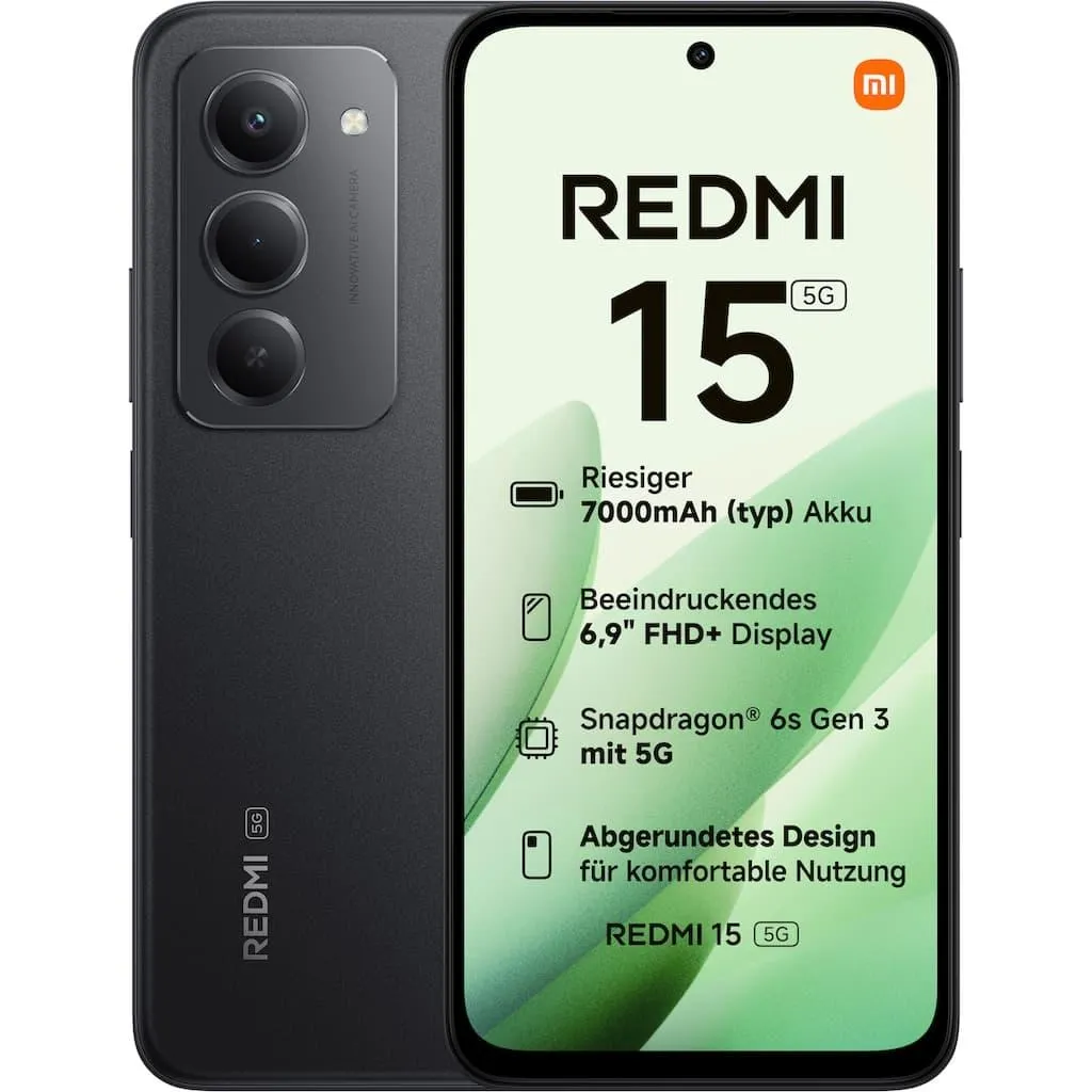 Xiaomi Smartphone »Redmi 15 5G 256 GB« midnight black
