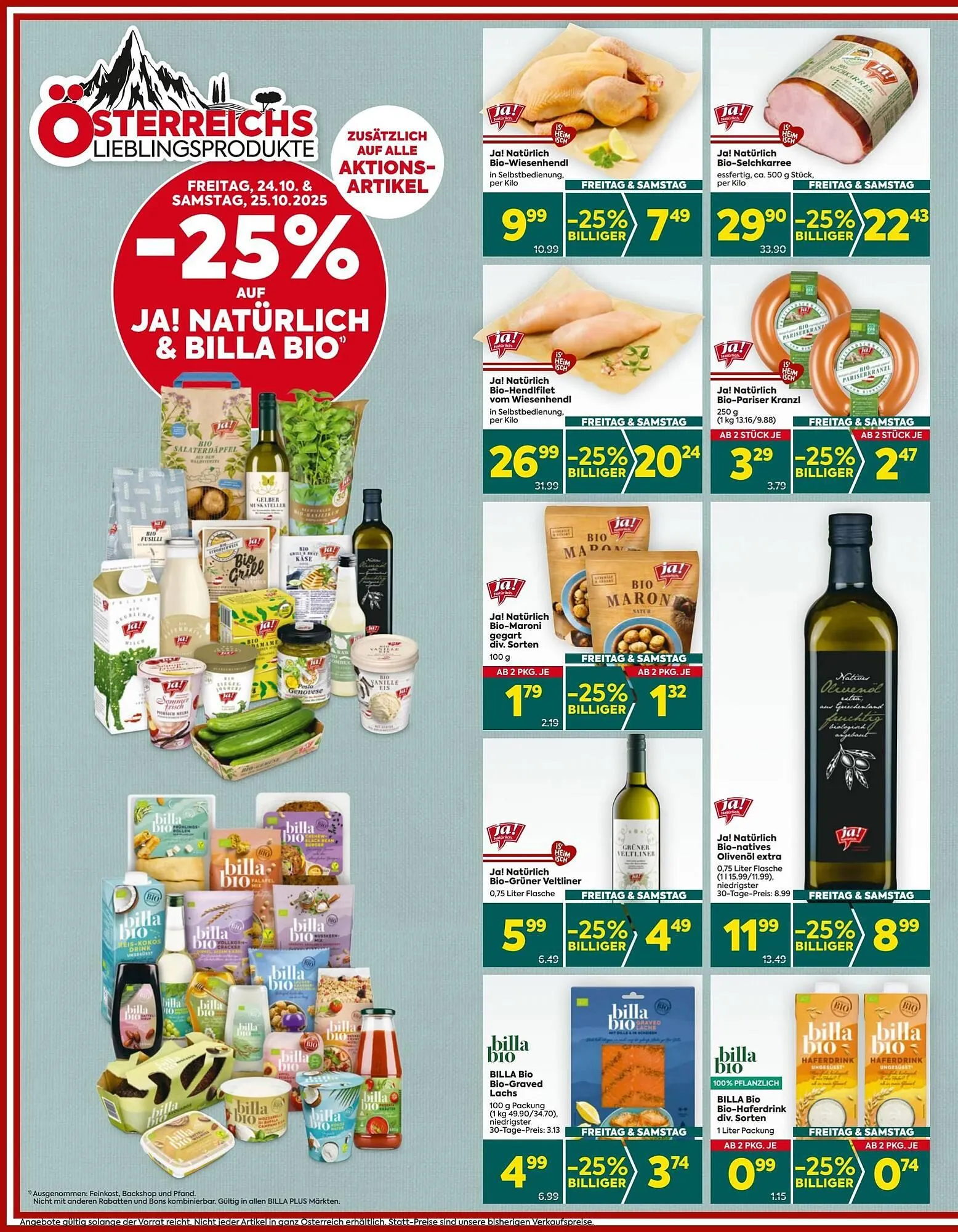 Billa Flugblatt von 23. Oktober bis 29. Oktober 2025 - Flugblätt seite 2