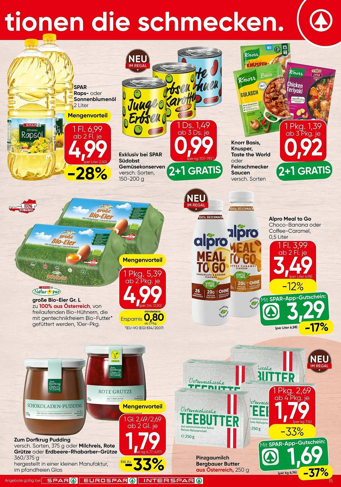 Spar Flugblatt von 9. April bis 22. April 2026 - Flugblätt seite  15