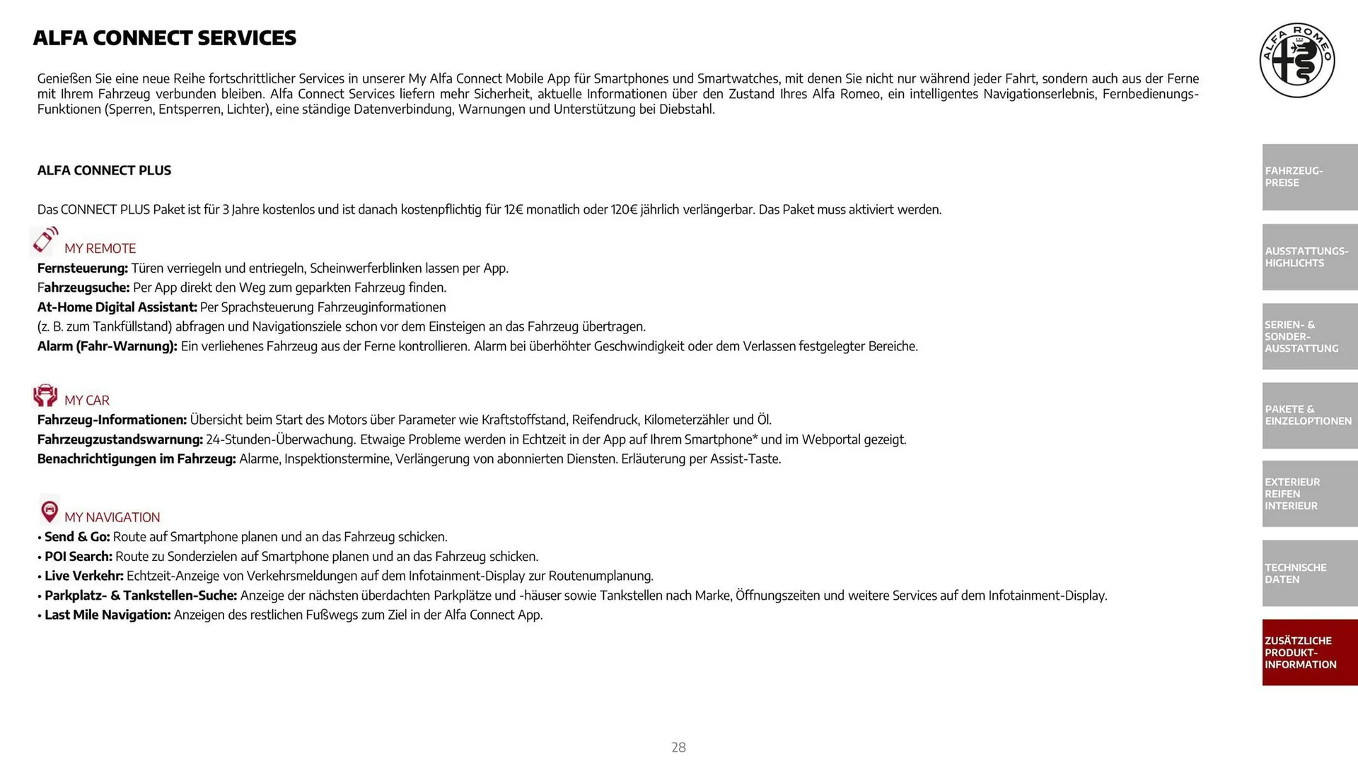 Alfa Romeo Flugblatt von 1. Dezember bis 31. Dezember 2025 - Flugblätt seite  28