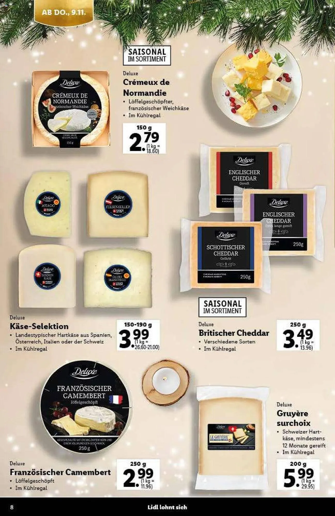 Lidl Flugblatt von 9. November bis 21. Dezember 2023 - Flugblätt seite 8