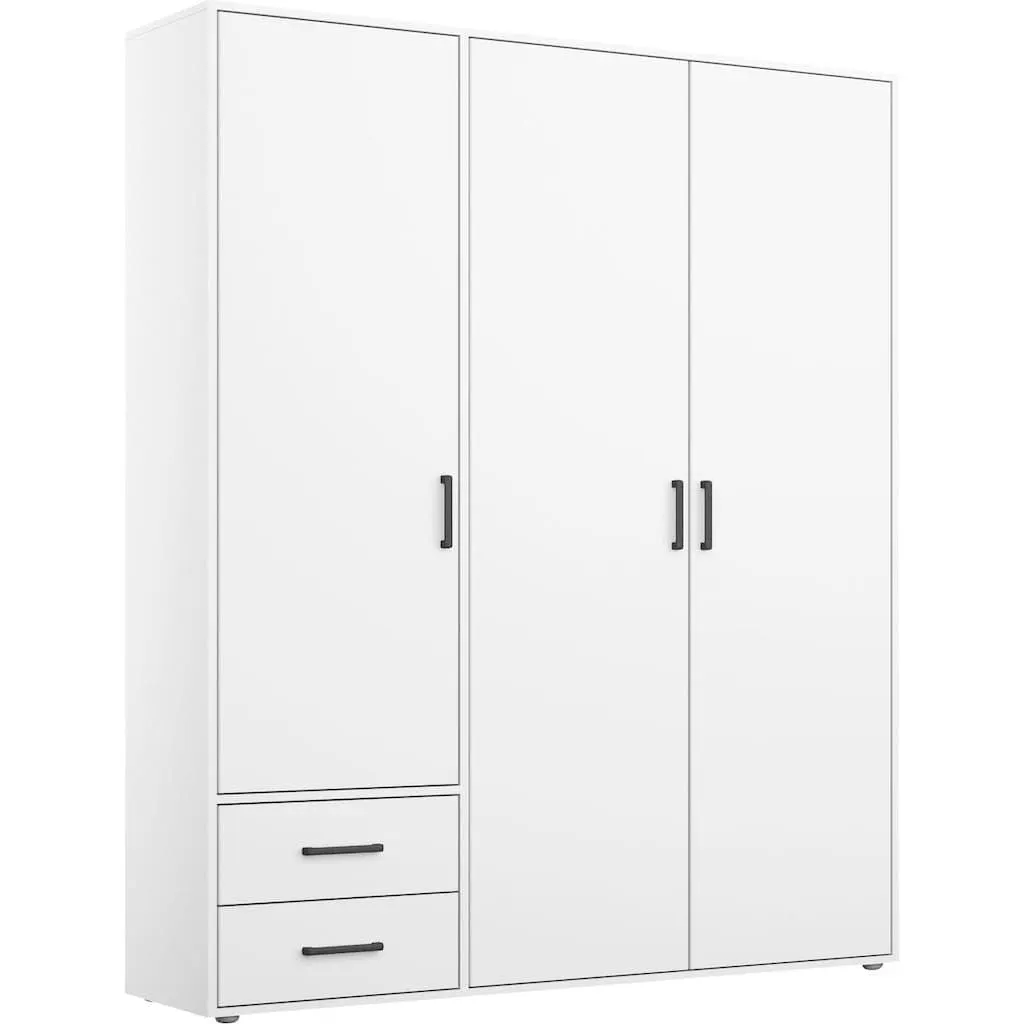 rauch Drehtürenschrank »Kleiderschrank Schrank Garderobe Wäscheschrank VOYAGER« in 3 verschiedenen Ausstattungen BASIC/CLASSIC/PREMIUM, mit 2 modernen Griffvarianten, mit Außenschubladen MADE IN GERMANY