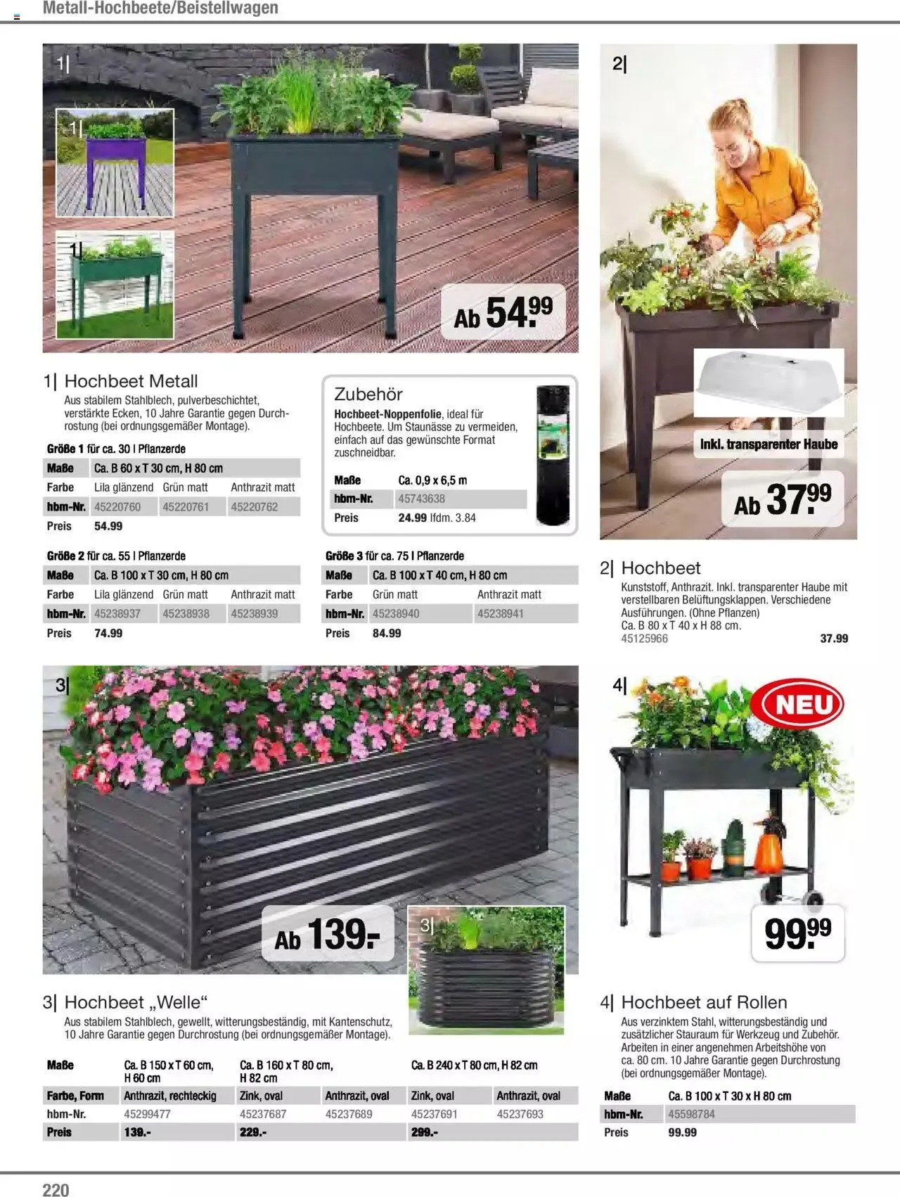 Hagebau Gartenjahr 2023 von 7. März bis 31. Dezember 2023 - Flugblätt seite 220