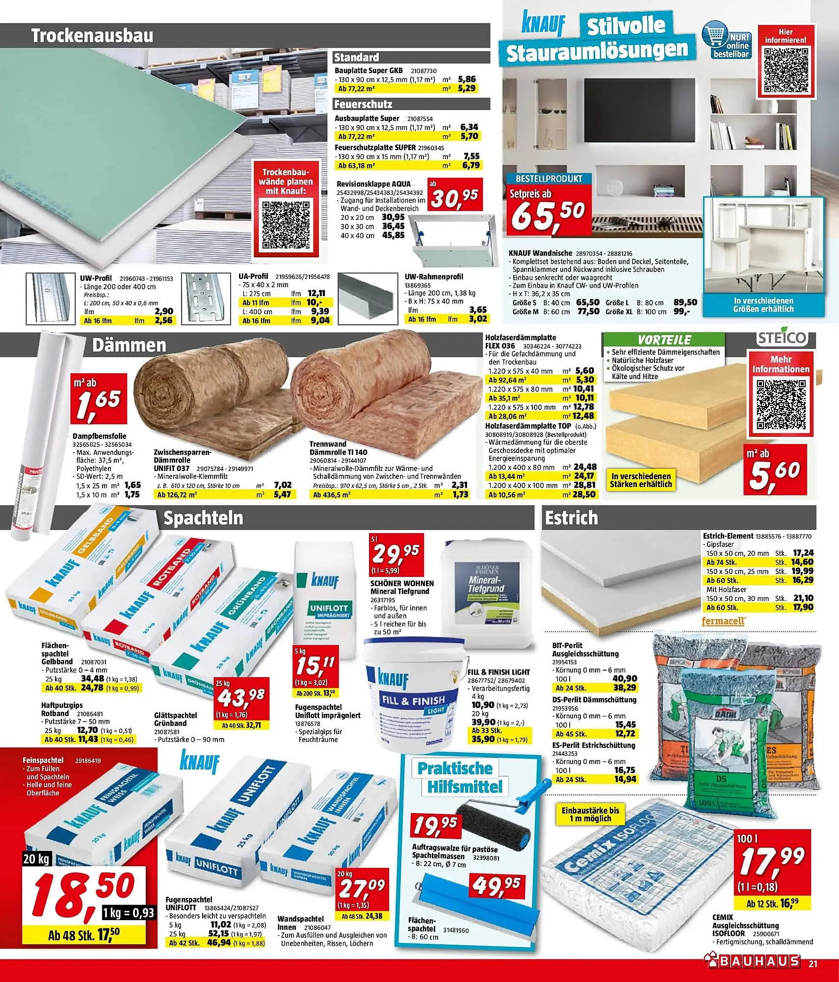 Bauhaus Flugblatt von 1. April bis 21. April 2026 - Flugblätt seite 21