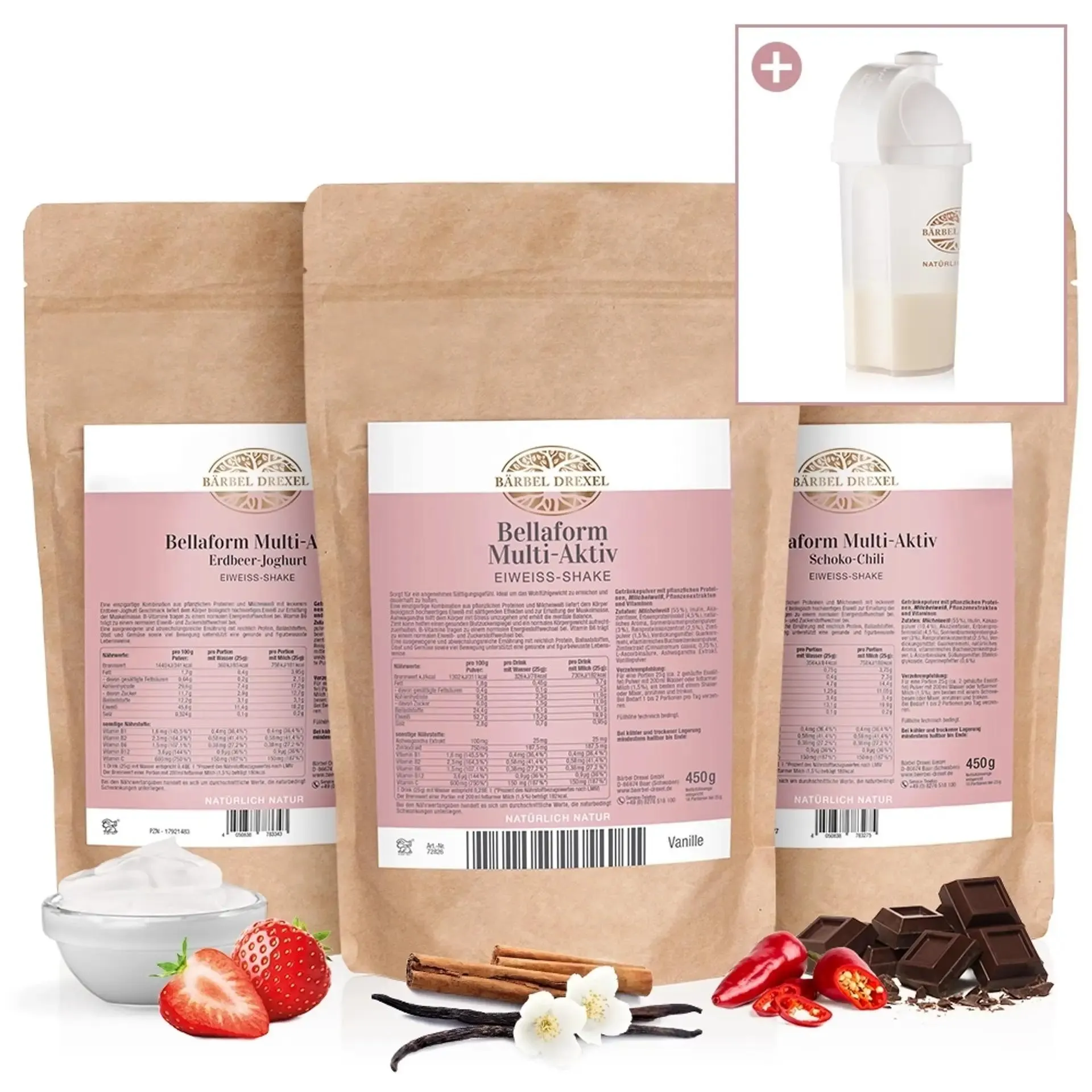 Set Bellaform Multi-Aktiv Eiweiß-Shakes mit gratis Shaker