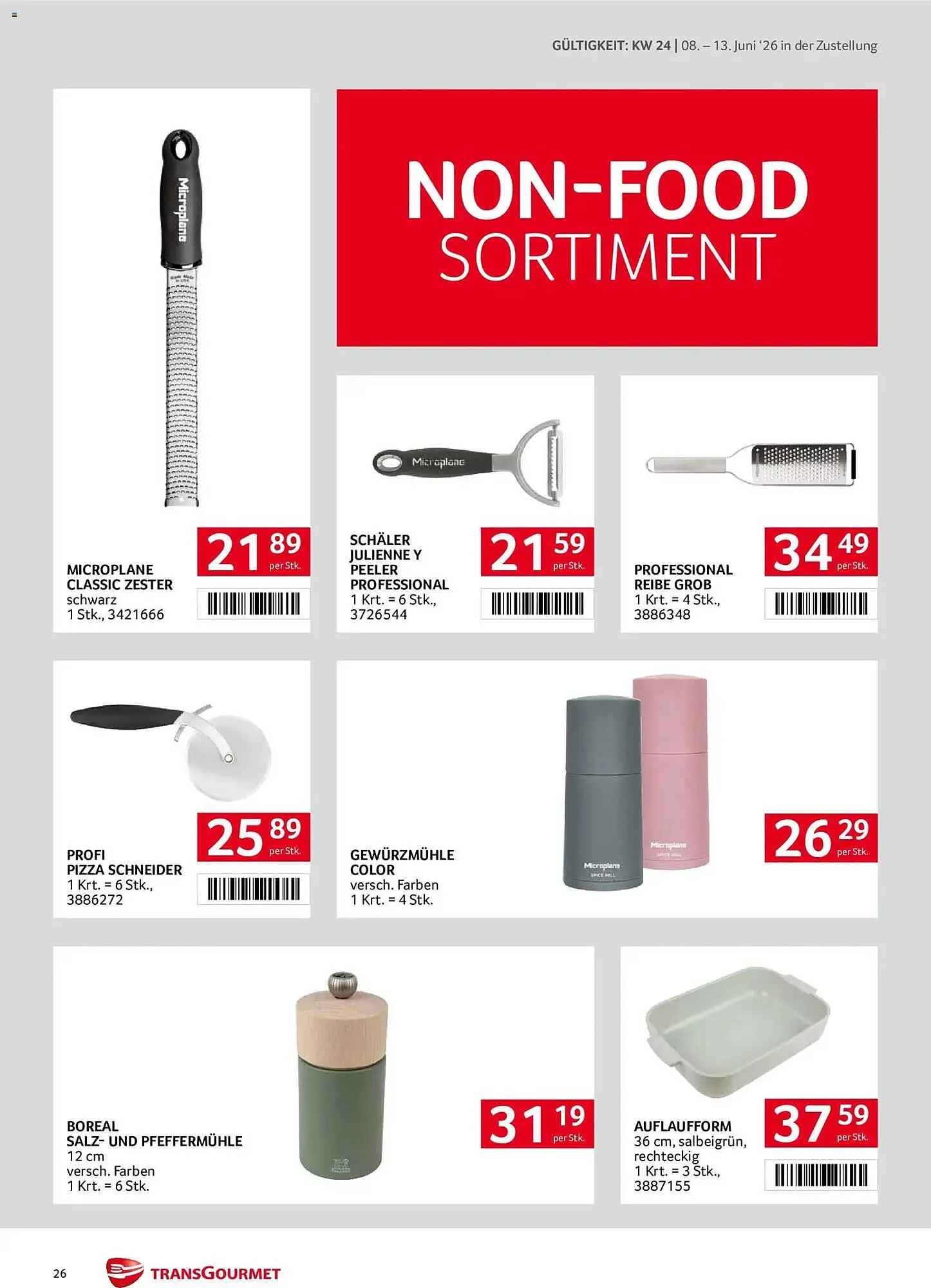 Transgourmet Flugblatt von 8. Juni bis 13. Juni 2026 - Flugblätt seite 26