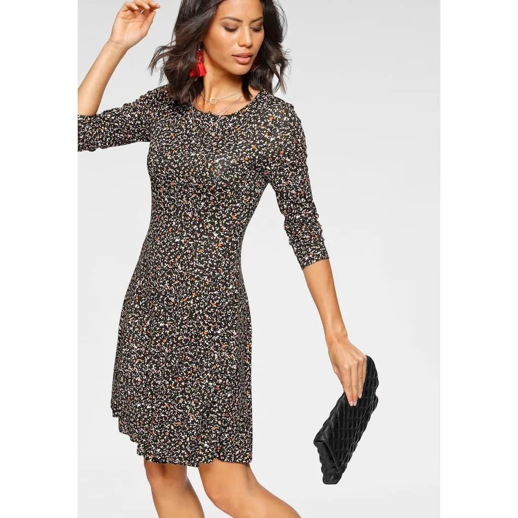 Laura Scott Jerseykleid sportlich-feminines Kleid, knielang, mit floralem Allovermuster