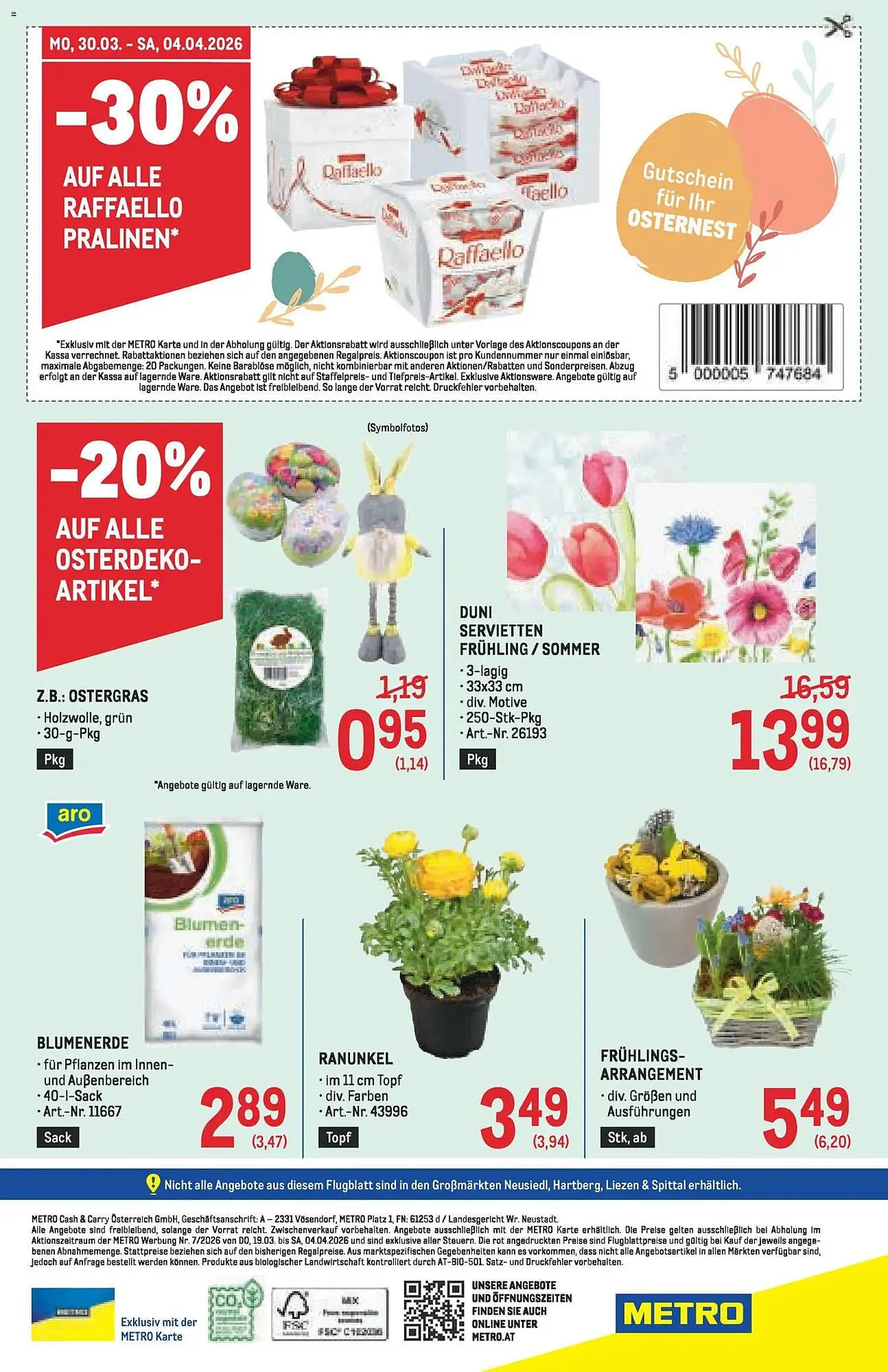 Metro Flugblatt von 19. März bis 4. April 2026 - Flugblätt seite  20