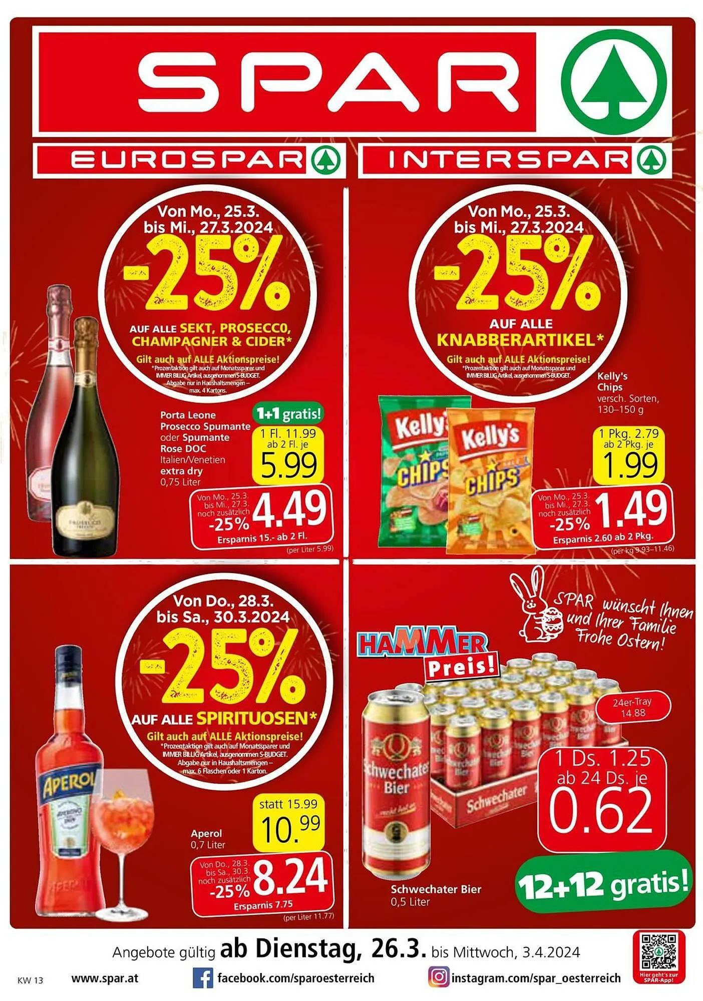 Spar Flugblatt von 26. März bis 3. April 2024 - Flugblätt seite  1