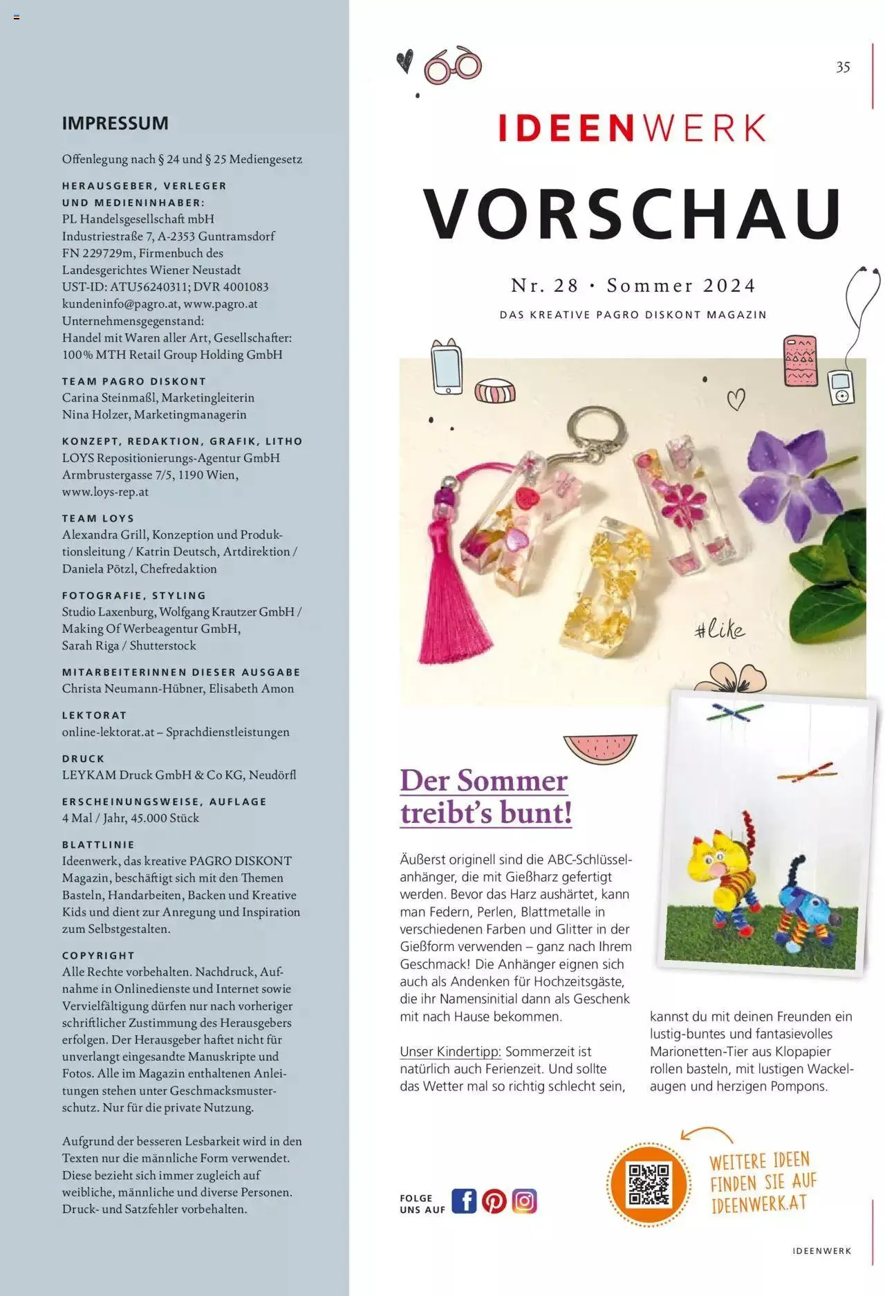 Pagro-Diskont Ideenwerk von 29. Februar bis 31. Dezember 2024 - Flugblätt seite  35