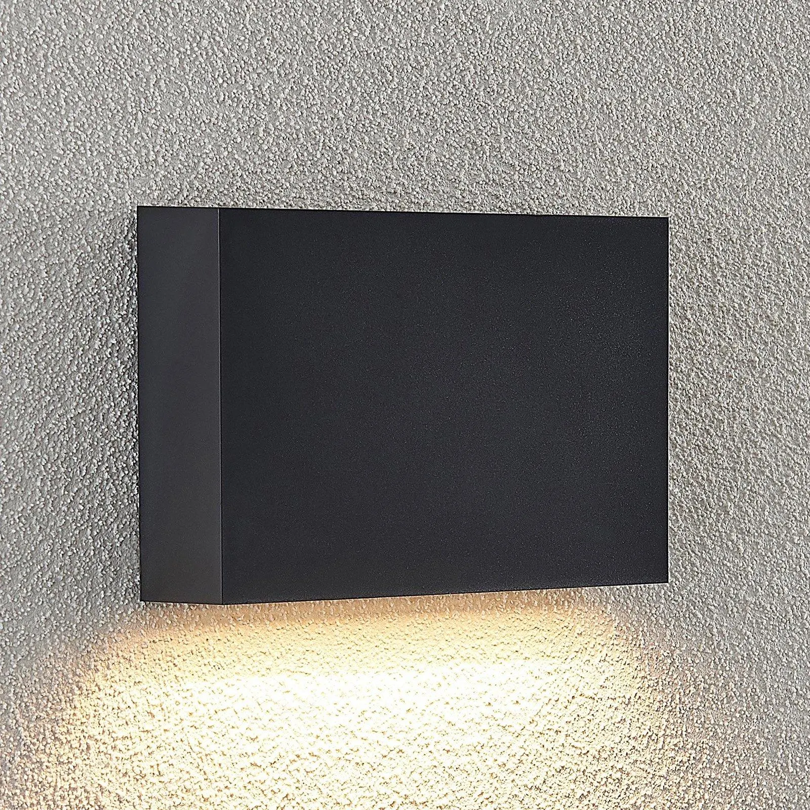 Lindby LED-Außenwandleuchte Jarte, 20 cm, down, dunkelgrau