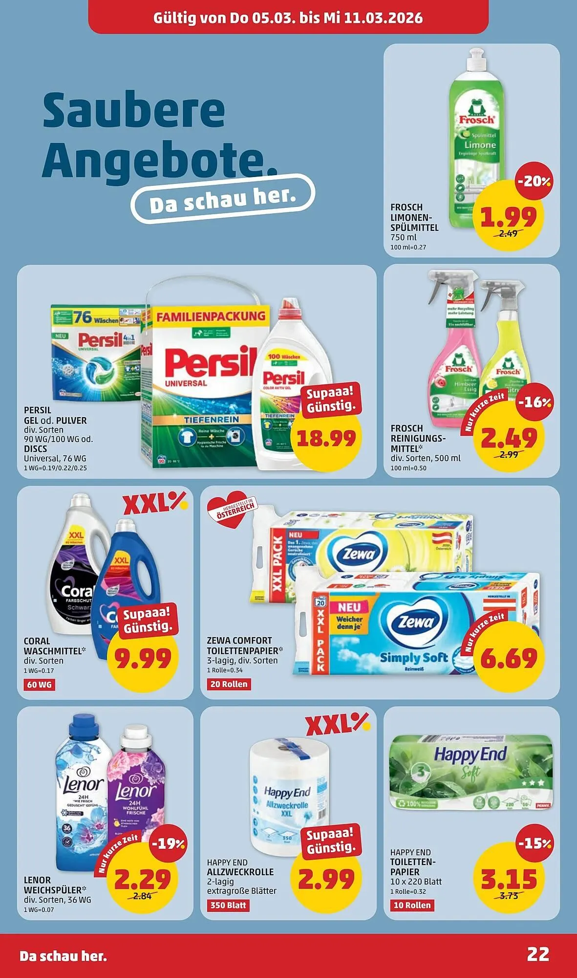 PENNY Flugblatt von 5. März bis 11. März 2026 - Flugblätt seite 22