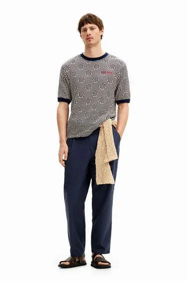 T-Shirt mit geometrischem Muster