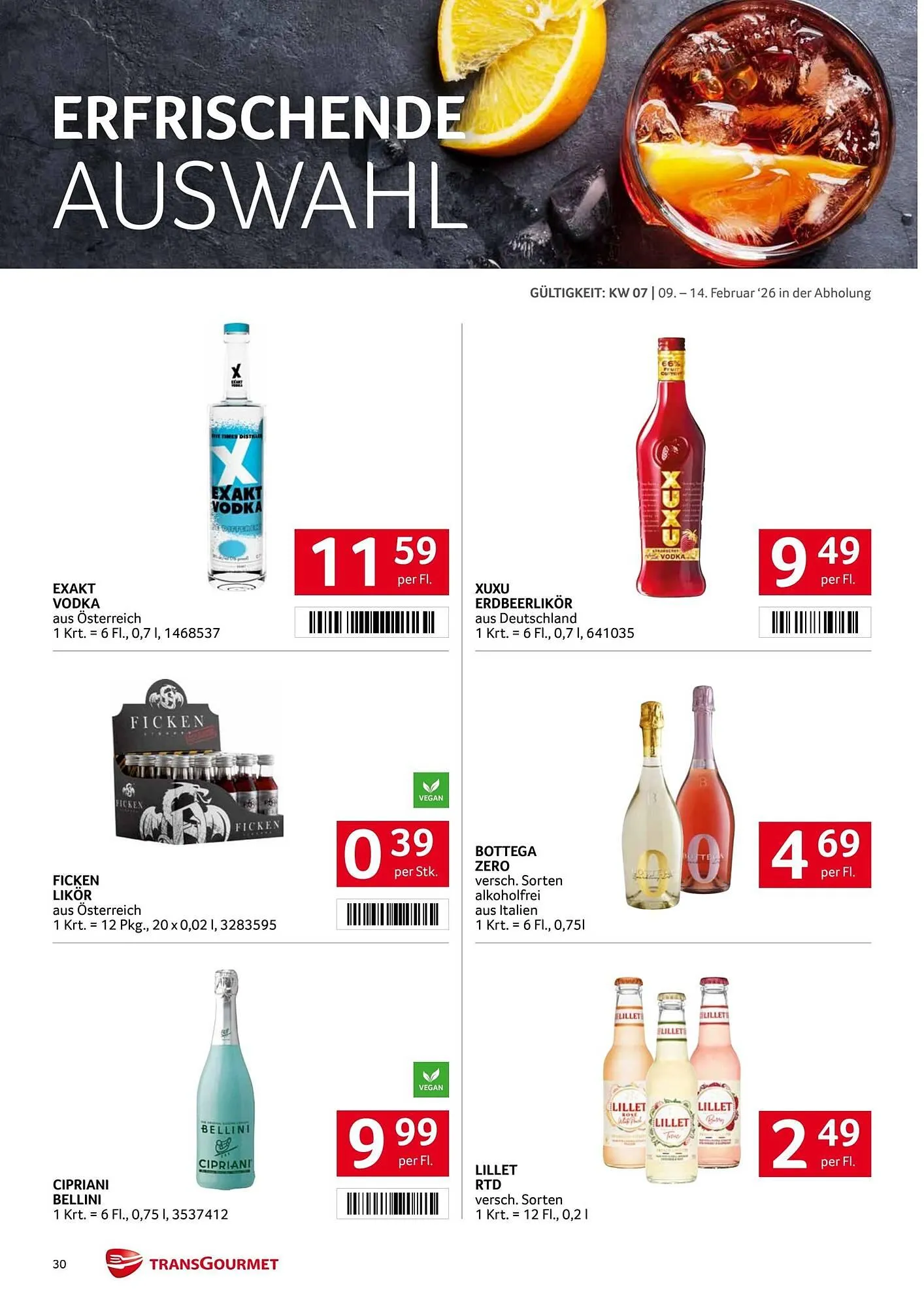 Transgourmet Flugblatt von 9. Februar bis 15. Februar 2026 - Flugblätt seite  30