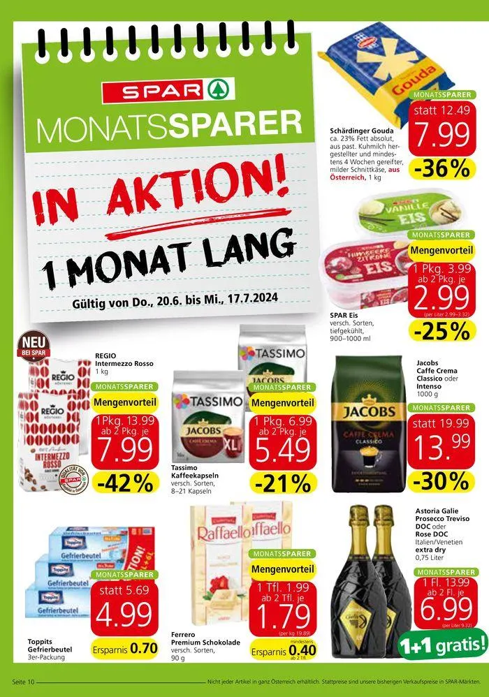 Spar flugblatt von 19. Juni bis 3. Juli 2024 - Flugblätt seite 10